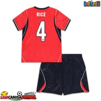 Camisa de Futebol Inglaterra Declan Rice #4 Equipamento Secundário Infantil Mundo 2026 Manga Curta (+ Calças curtas)